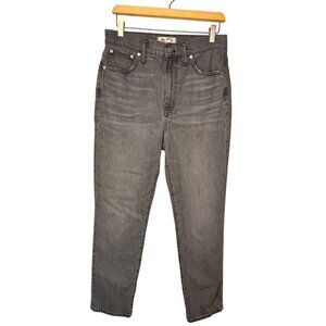 Madewell The Perfect Vintage Jean Straight Leg High Rise SZ 29 Gray Denim
